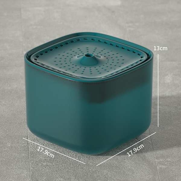 3L USB Elektrisk Katt Vattenfontän Automatisk Recirkulation Filter Stor Kapacitet Filtrering green