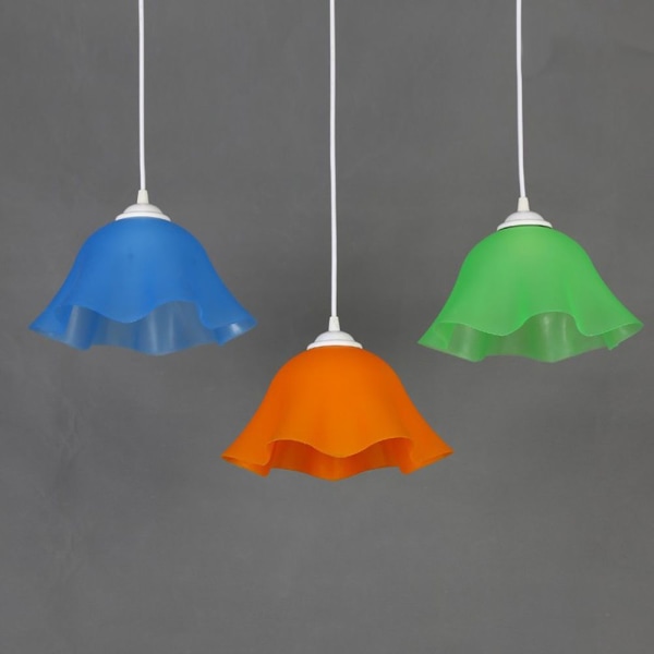 Modern Blomformad Pendellampskärm Orange