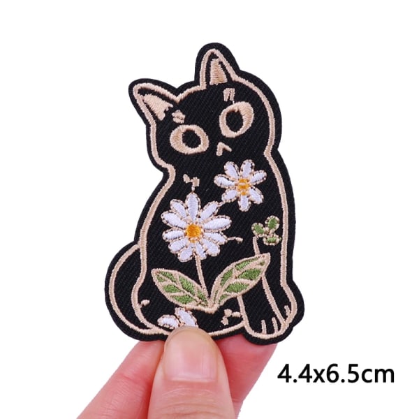 Rolig Katt Avokado Patch Tecknad Sy Applikation Stryk På Märken För Kläder Strykdekaler 5 ST PE6741CT