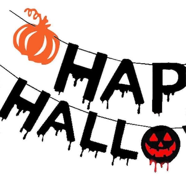 [RM] Halloween Party Dekor Banner Gresskar Bokstaver Flagg Vimpel