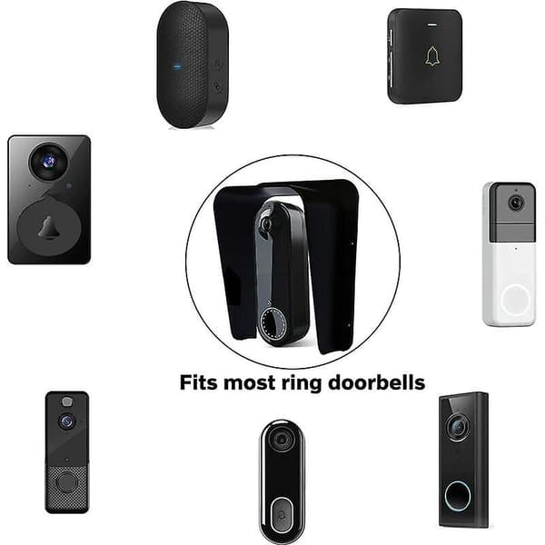Værbestandig stort ringeklokkedeksel, ABS-deksel for trådløs videoringeklokke/dørkontroll/ringeklokke