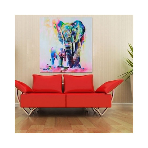 Modern Canvas Väggdekor Elefanter Konst Målning Bildtryck 30cm*30cm