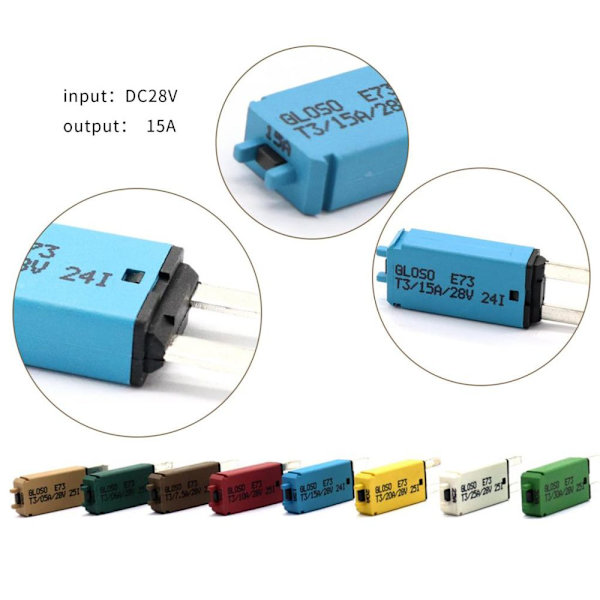 12V-24V bilbåt automatsäkring liten blad återställningsbar säkring 15A