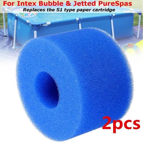 Intex S1 Basseng Bomullsfilter - 2 Stykker - 10.8*7.3*4cm - Blå