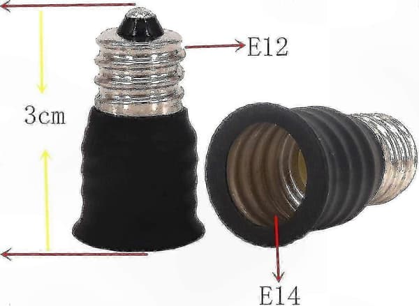 8-pak E12 til E14 adapter sæt til glødepærer