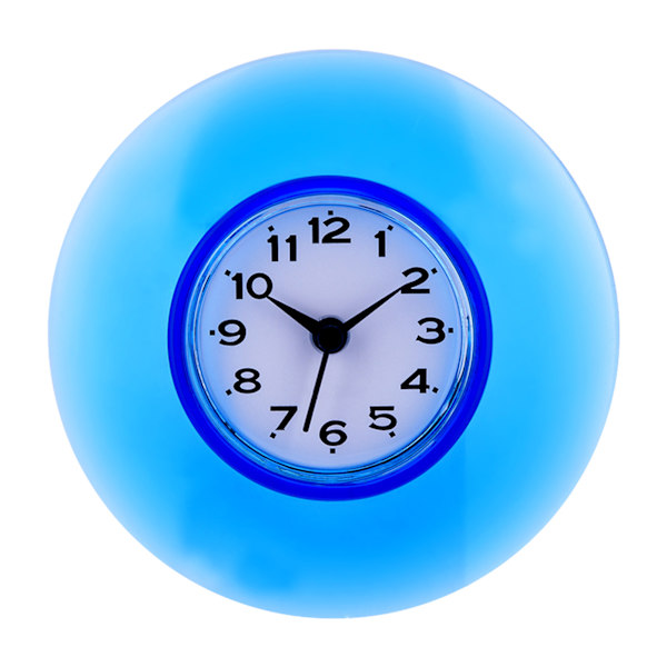 [RM]Mini Waterproof Suction Cup Wall Clock Blue Quartz Bathroom Kitchen Mirror Shower Decor