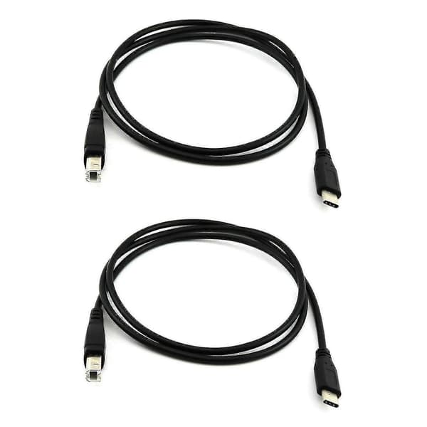 2x USB-C USB 3.1 Type C til USB 2.0 B Type Datakabel Ledning Ph Skriver