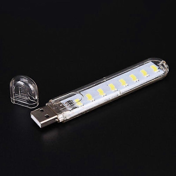 [RM]2026 Egnet 8 LED Energibesparende USB Natlampe Bærbar til Computer Notebook Belysning