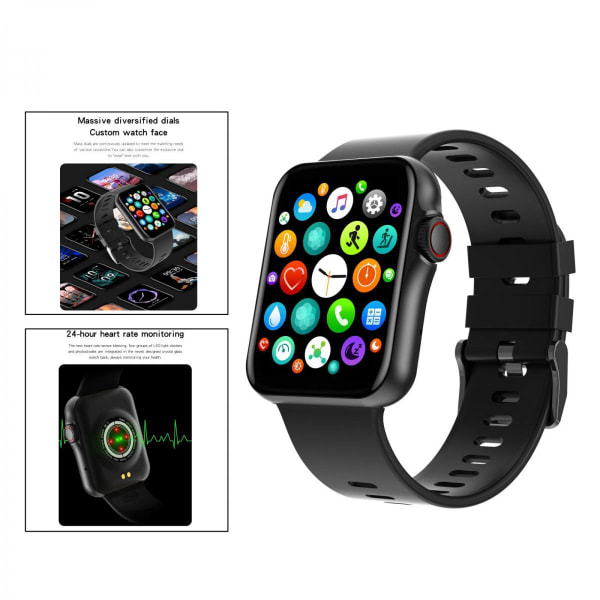 D06 Mode Sport Dam Herr Smartklocka Vattentät Bluetooth Samtal Svart