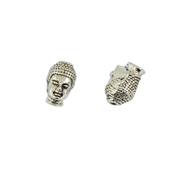 20 st Tibetansk Silver 3D Meditation Buddha Metal Spacer Pärlor för smyckestillverkning