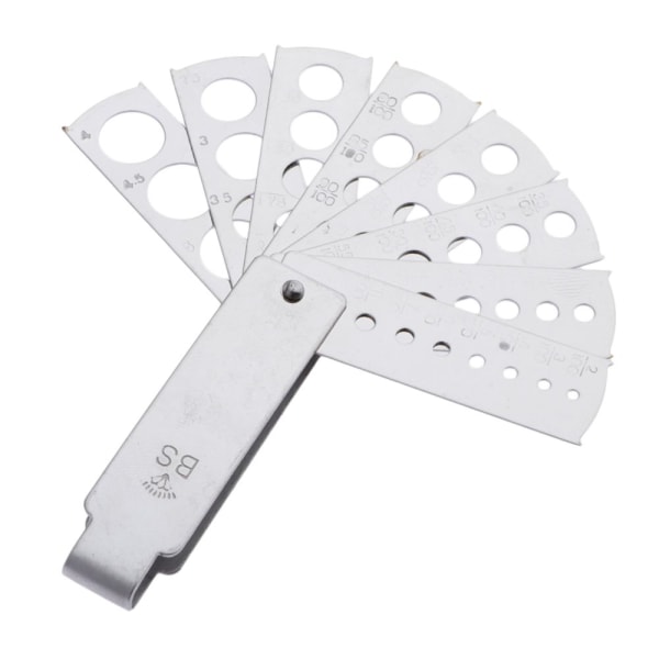 Set Vikbar Aluminium Fläktform Kalibreringsmätare Fläktmätare 8st