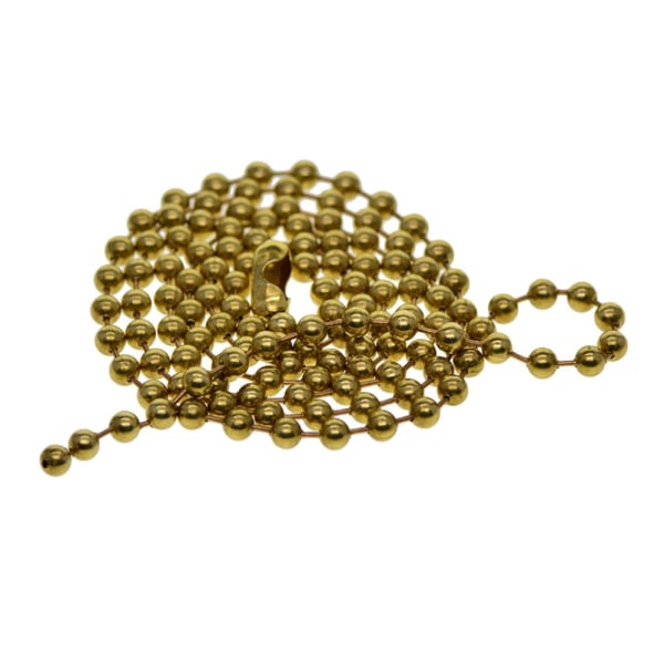 Strand mässing runda pärlor Connecor bollkedja för smycken gör 20 tum