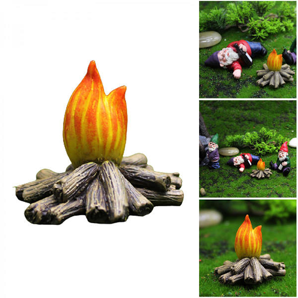 Mini Gnomer Fé Trädgård Miniatyr Harts Ornament För Inomhus Utomhus Dekoration Stil4