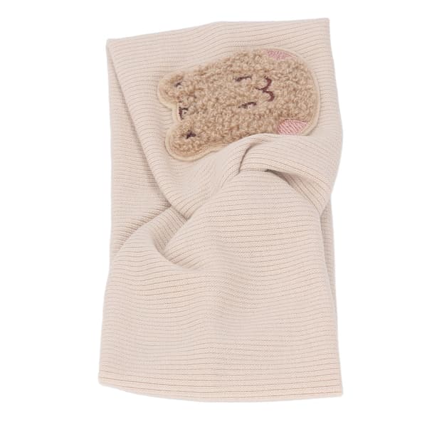 Babyhodebånd Myk Bomull Super Stretch Tegneseriemønster Hodeplagg for Småbarn Beige