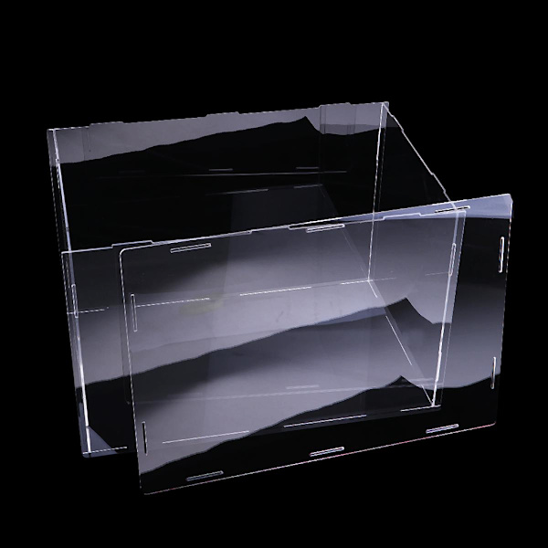 Klar Akryl Dammtät Displayfodral DIY Monteringsbox för Actionfigurer, 30x20x20cm