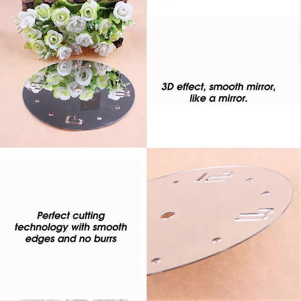 DIY Akryl Väggklocka Modern Tyst Kaffetid Klocka Koppformad Väggdekal Ihålig Sifferklocka size