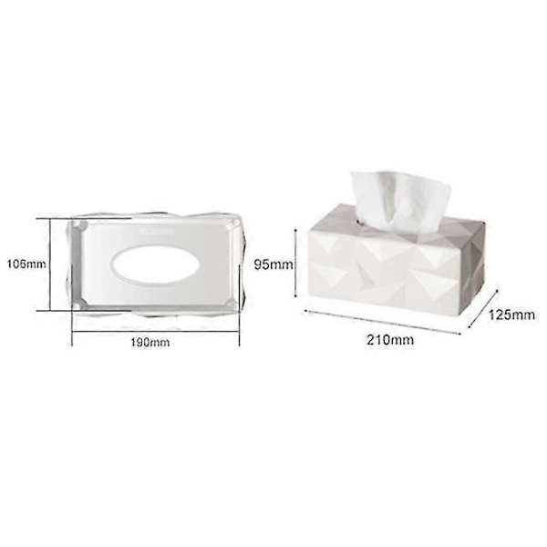 [RM]Kosmetisk vevsboks Wipy Cube II, rektangulær vevsdispenser, designvevsboks