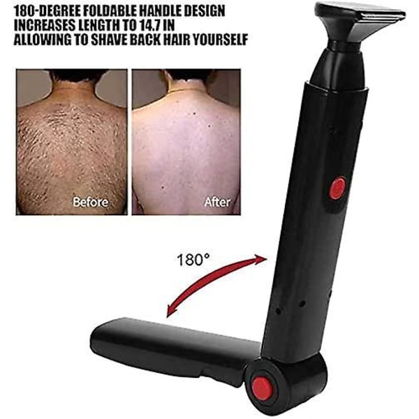 Ryggrakapparat, USB New Body Razor Body Hair Trimmer Hårborttagningsverktyg, Body Groomer Trimmer Borttagning