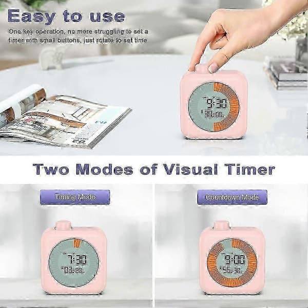 Digital visuel timer 3-i-1 ur med timer 60-minutters nedtællingsstopur til køkkenmadlavning studieundervisning udgave 1031