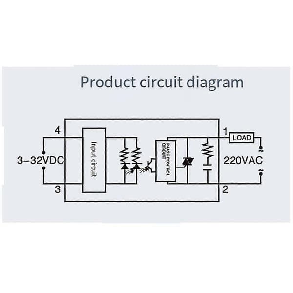Enkeltfaset Solid State Relæ Enkeltfaset SSR DC Kontrol AC Solid State Relæ 40A
