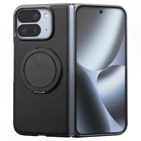 Magnetiskt telefonfodral med roterande stödben för Google Pixel 9 Pro Fold 5G - Hybrid PC TPU baksida