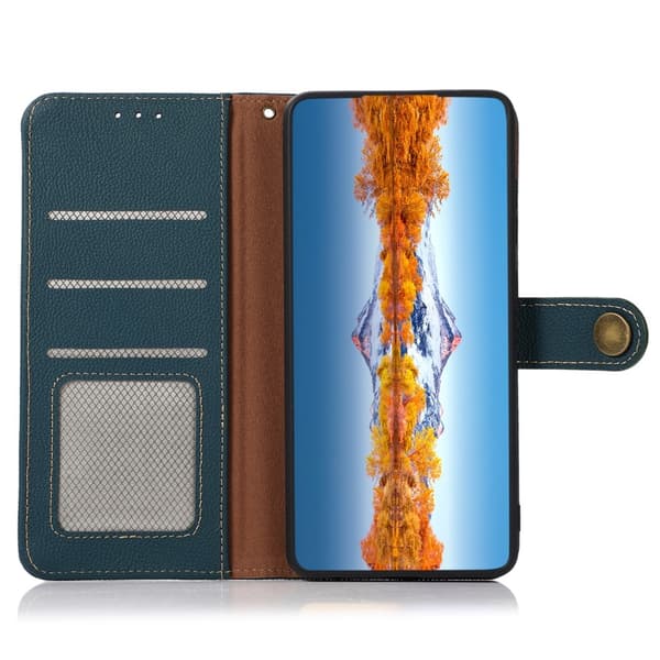 [RM]KHAZNEH Sony Xperia 10 V Etui RFID Ægte Læder Grøn 85