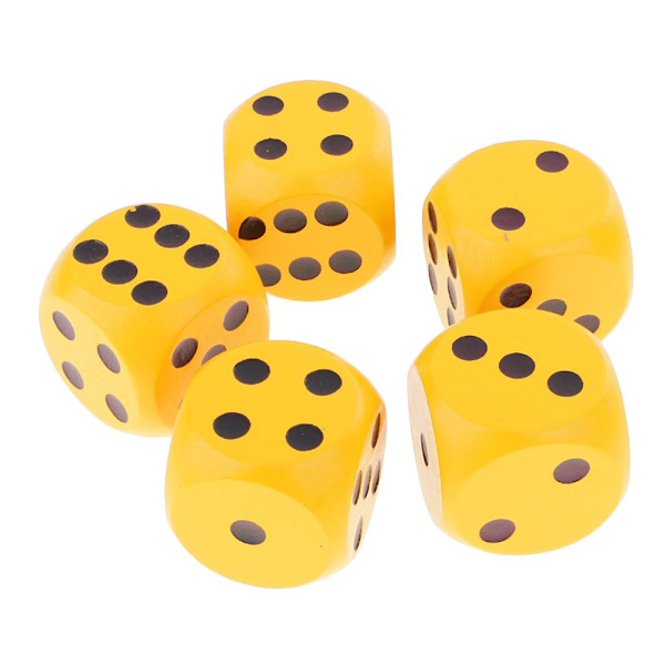 5 st/set 3cm trätärningar d6 tärningar prickade sexsidiga tärningar för d u0026 d leksak trpg