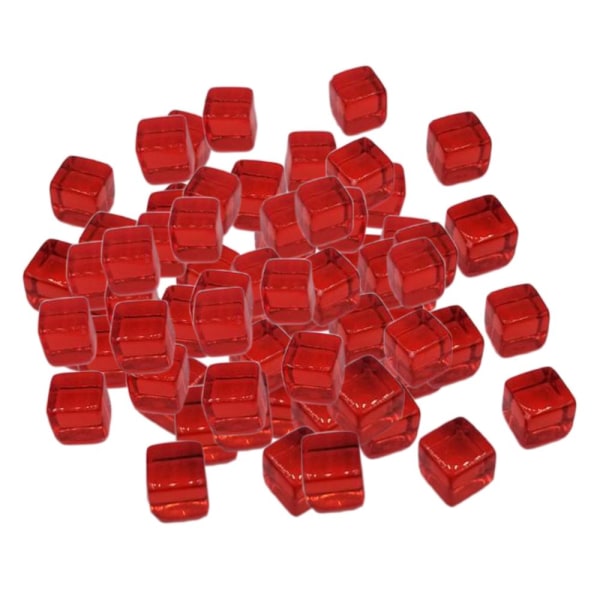 100st 10mm färgglada tärningar brädspel kub för fest KTV leksaker röd