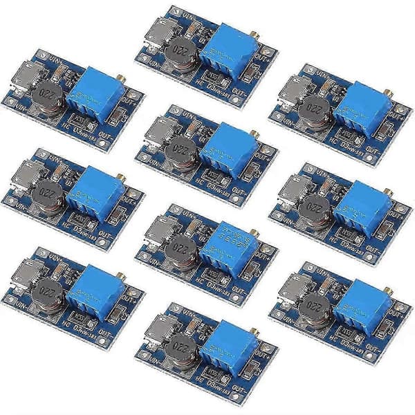 10 stk. MT3608 justerbar Step Up-modul spændingsregulator Micro-USB