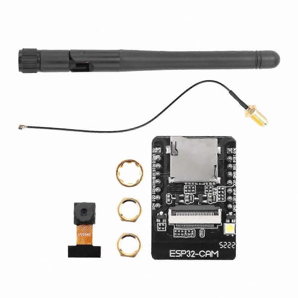 ESP32-CAM udviklingskort med OV2640 kamera, WiFi, Bluetooth, USB CH340G, 5V strøm Black