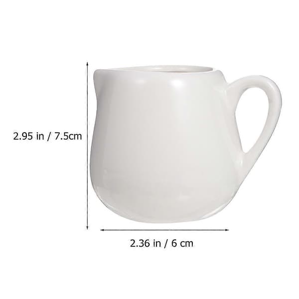Small Sauce Jugs 6 Pcs White Ceramic Sauce Containers for General Users Simple Style White White 7.50X6.00X5.00CM
