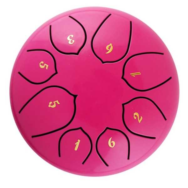 6 Tum Stål Tongue Drum Handtrumma 8 Toner Rosa