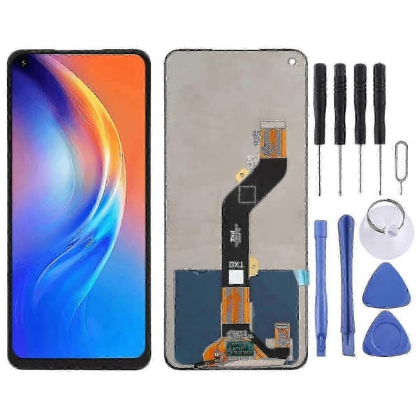 Udskiftning Komplet Samling LCD Skærm Digitizer Touch Panel til Tecno Spark 6 KE7