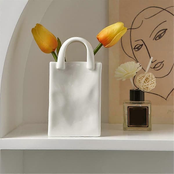 Nordic Home Deco Håndtaske Keramiske Vaser til Blomster Moderne Rum Deco B