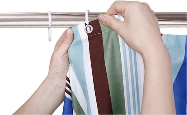 24-pack C-formade duschdraperikrokar, duschdraperiringar, gardinklämmor, hållbara duschkrokar i plast, används för duschdraperier, gardiner och draperier
