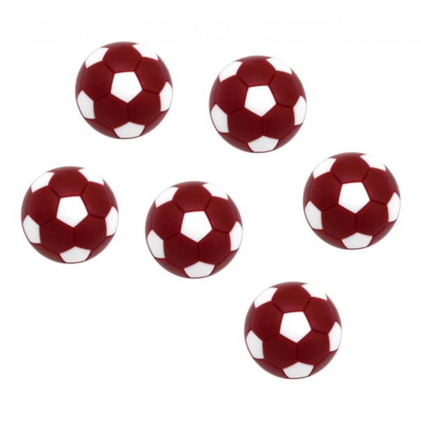 6st 32mm Foosball Fotboll Fotbollsbollar Ersättning Mörkröd fotboll