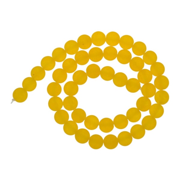 8 mm runda matt polerade smycken gör lösa pärlor gult guld färgade