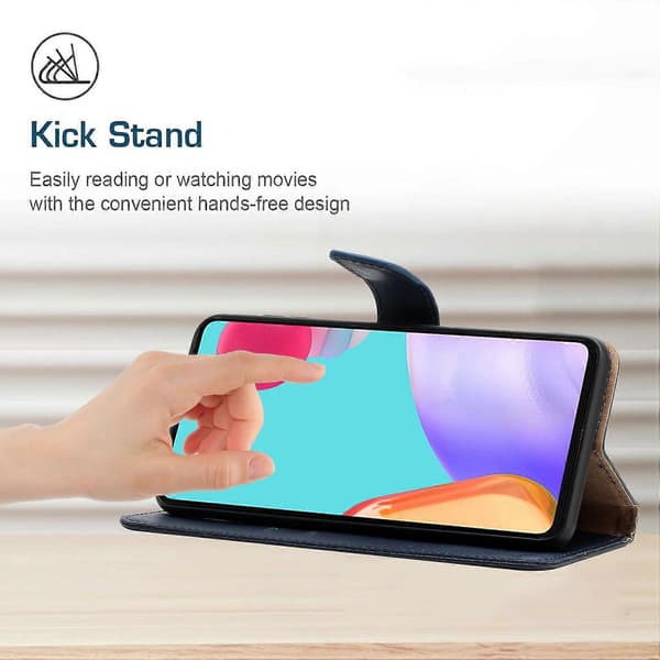 Nappa Texture Genuine Leather Flip Case + Inner TPU Shell Drop-proof Wallet Stand Phone Cover