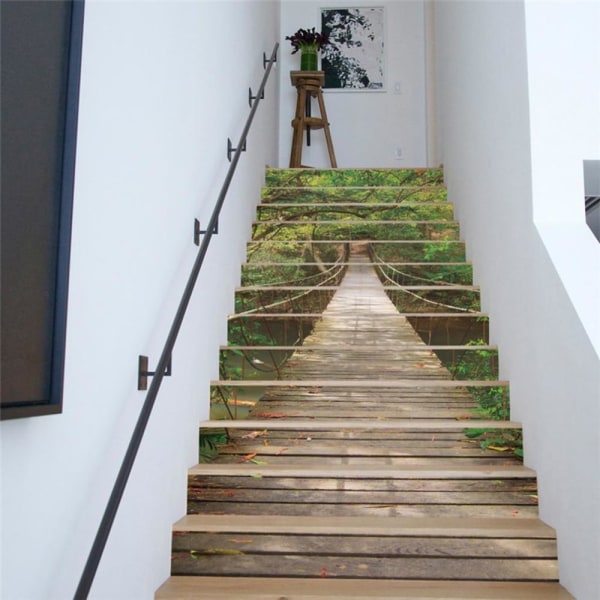 13 st 3D-trappklistermärke Stair Riser Floor-dekal DIY-väggklistermärke #6