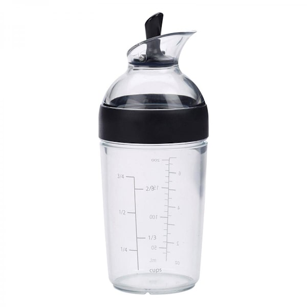 1st Lättgreppad Liten Vinaigrette Shaker Såsblandare Enkel Hällning 240ml Noir