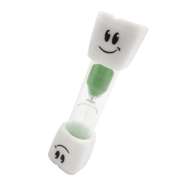 tandborste timer timglas barn leende sand ägg klocka timer 3 min grön