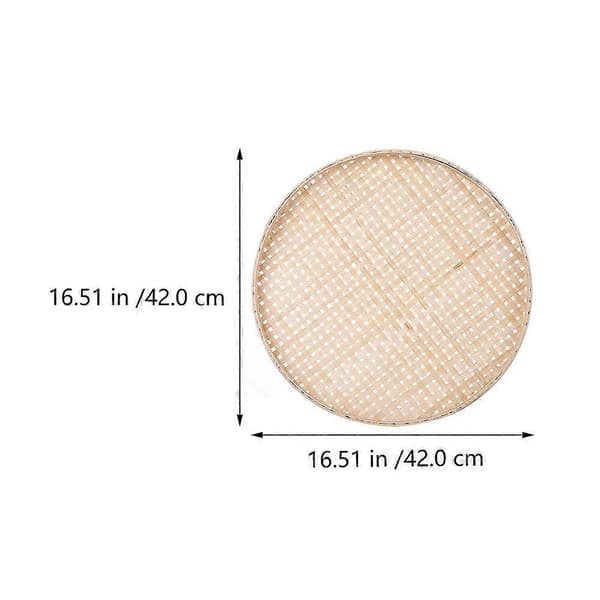 Bambu vävd förvaringskorg för hemmabruk 1 st Kök Beige Bambusikt