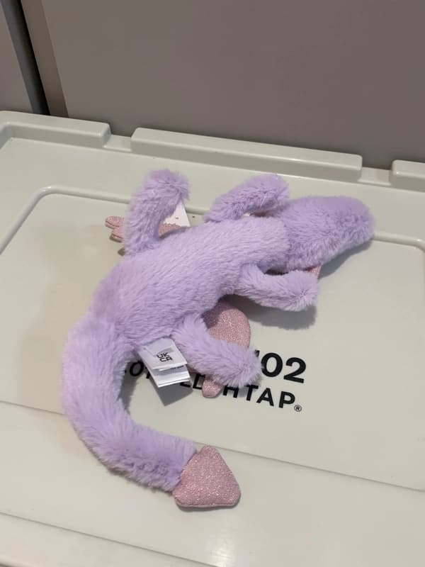 Jellycat Lila Dragon Bag Charm - Cute Keychain, Magical Accessory[RM]