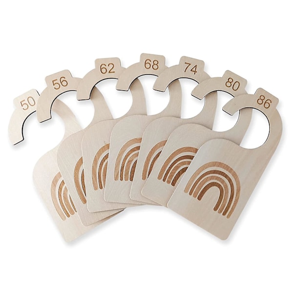 Babystorleksavdelare Babyklädesavdelare Trä Garderobsavdelare Baby 7 Pack Storlek 50 Till 86 Trä Baby Garderobsavdelare Premium Trä Baby Garderobsavdelare P