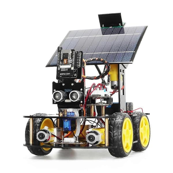 Programmerbart Robotbil-sæt til professionel ESP32 Cam Solar Tracking og Opladningssæt DIY Elektronikprojekt