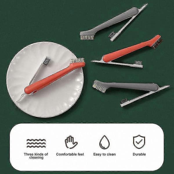 Dybderensende kogepladebørste til vedligeholdelse og rengøring af køkkenkogeplader Gray