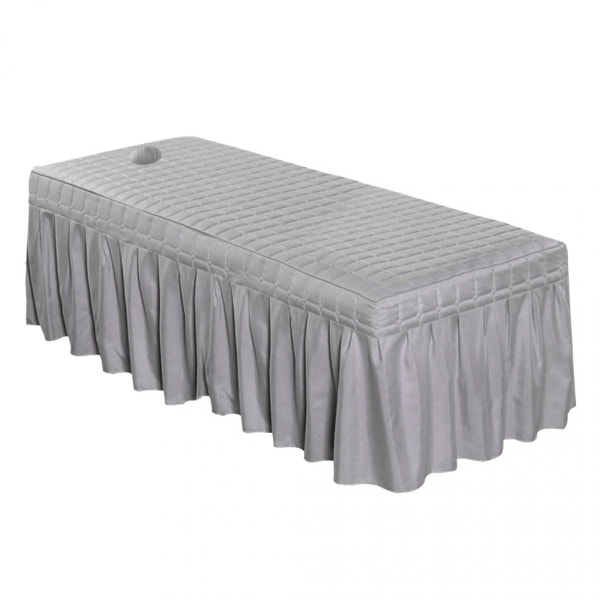 Massage Cosmetic Bord Valance Lakan Cover Med Hål Grå-185x70cm