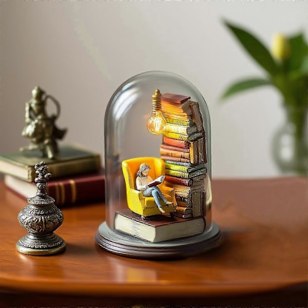 [RM]2025 Hot Reader Night Light Eye Book Night Light Stacking Book Light Reading Corner Lighting Glass Ceiling Light- B