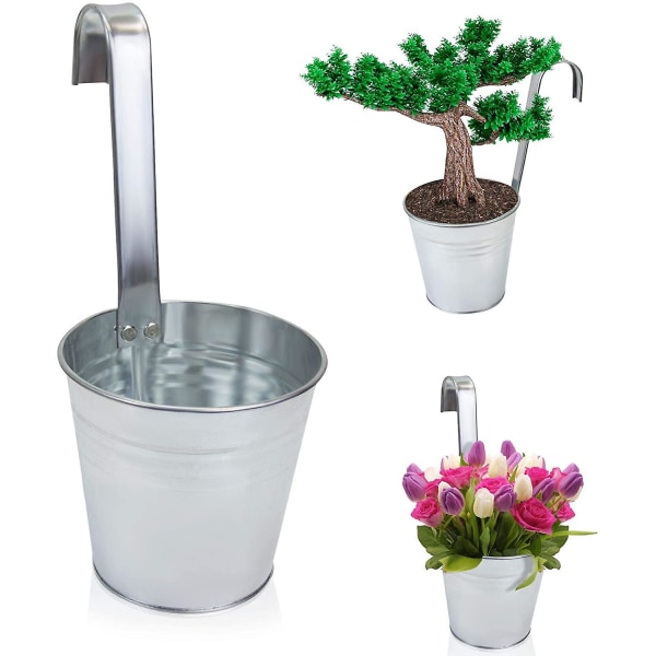 4 st Hängande Krukor Balkong Blomkruka Hängande Balkongkruka Växtkruka Att Hänga Upp