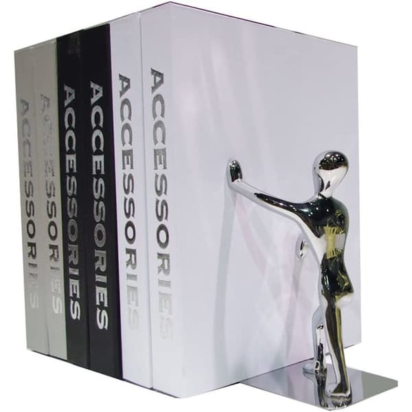 [RM]Modern Book Organization Solution, Creative Man-Shaped Bookends with Non-Slip Base for Home Office Decoration